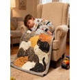 thumbnail image 5 of Portable Flocking Cats Sleeping Patterns Blanket Wearable Blanket  Blanket Warm Body Cover Cold Protection Warm Cloak Plus Velvet Warm Flannel, 5 of 5