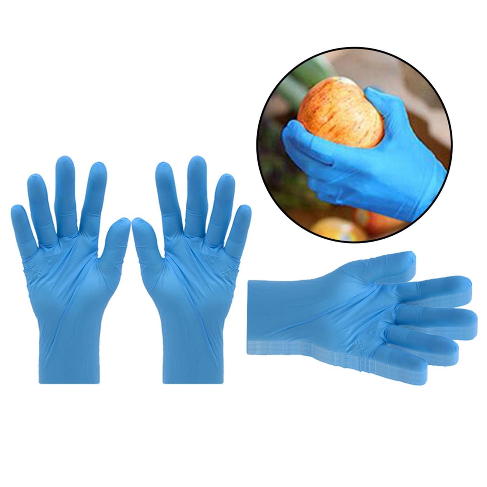 100PCS Blue Disposable Flexible Elastic Garden Anti-skid Gloves Universal Gloves 
