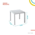 thumbnail image 2 of Mesa De Plastico 75x75 Cm Desmontable Cuadrada BARU gris 6.49 pulg Pido Todo MSA1-BRU, 2 of 5