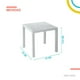 thumbnail image 2 of Mesa De Plastico 75x75 Cm Desmontable Cuadrada BARU gris 6.49 pulg Pido Todo MSA1-BRU, 2 of 5