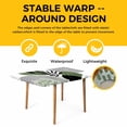 thumbnail image 4 of Boho Geometric Table Cloths for 6 Foot Rectangle Tables, Green Ethnic Abstract Stripes Motifs Patio Waterproof Elastic Fitted Tablecloths, Washable Rectangular Table Cover for Camping, 4 of 8
