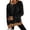 Black, variant on Long Sleeve Shirts For Women Crew Neck Leopard Print Layered Scalloped Sweatshirt Trendy Cheetah Scalloped Wavy Hem Print Fake Two-Piece Tops