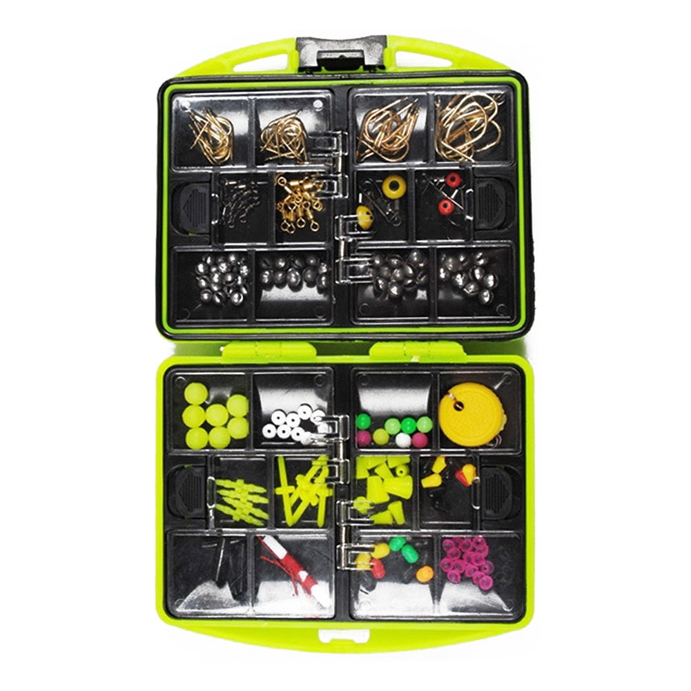 Fishing Tackle Kits Hook Spoon Swivels Waterproof Portable Box
