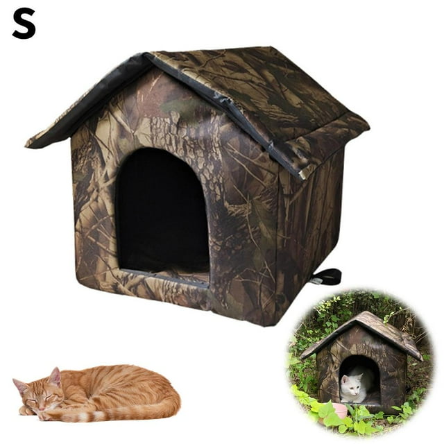 Abri Extérieur pour Chats pour l'Hiver - Maison pour Chat Imperméable avec Chaleur Thermique