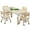 Off-White & Natural, variant on Garvee Kids Activity Table and Chair Set 7-Piece, Adjustable Height, Gray