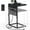 1pc Black, variant on C Shaped End Table with Charging Station, 32"Tall C Table End Table Adjustable Height Side Table for Couch, Sofa Table Slide Under Couch Table TV Tray Arm Table for Living Room, Bedroom, Grey