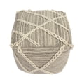 thumbnail image 4 of Jean Contemporary Wool and Cotton Pouf Ottoman, 4 of 4