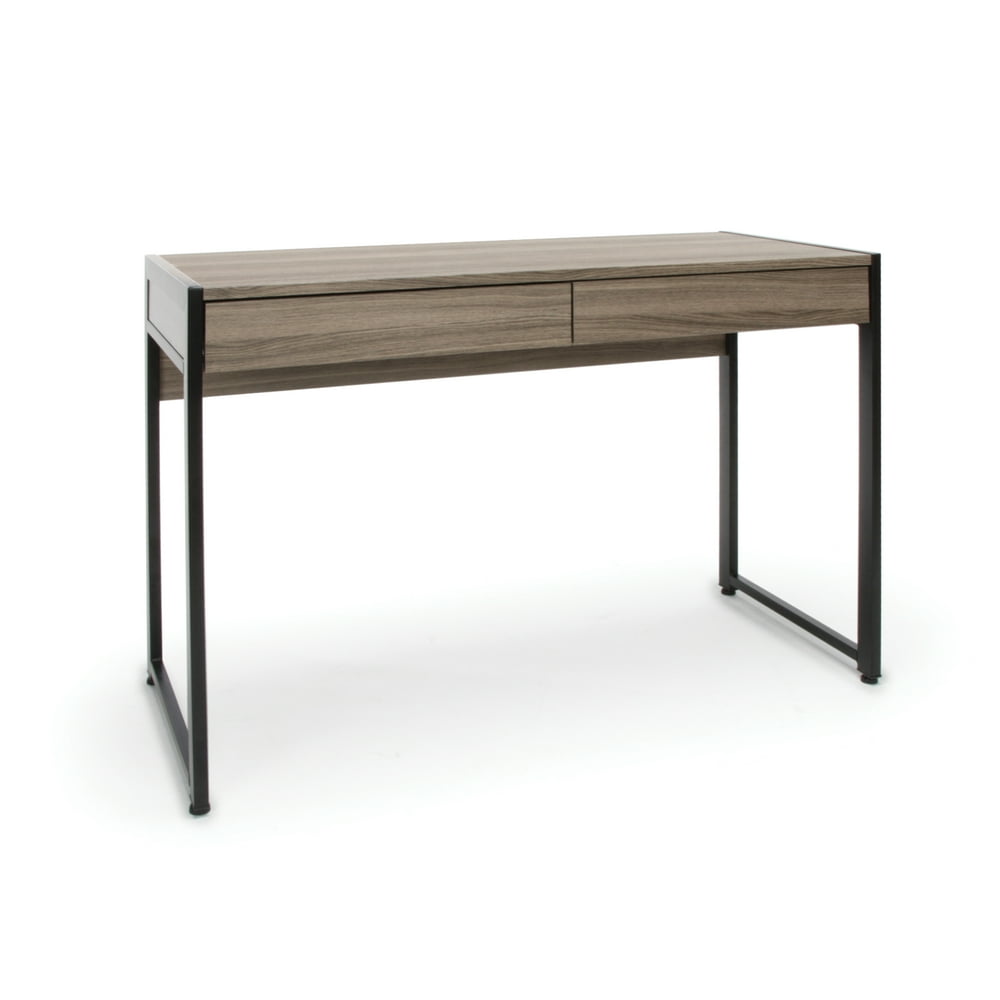 OFM Essentials Collection 2Drawer Office Desk, in Driftwood (ESS1002