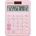 thumbnail image 1 of Calculadora rosa UNIONE, LCD dual, portátil. Negocios, oficina, escuela, 1 of 3