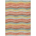 thumbnail image 2 of Addison Rugs Chantille Indoor/Outdoor Transitional Stripes Coral Machine Washable Rectangle Rug, 8' x 10', 2 of 8