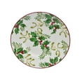 thumbnail image 4 of 222 Fifth Christmas Foliage Porcelain Dinnerware Set, 12-Piece, Green/White, 4 of 7