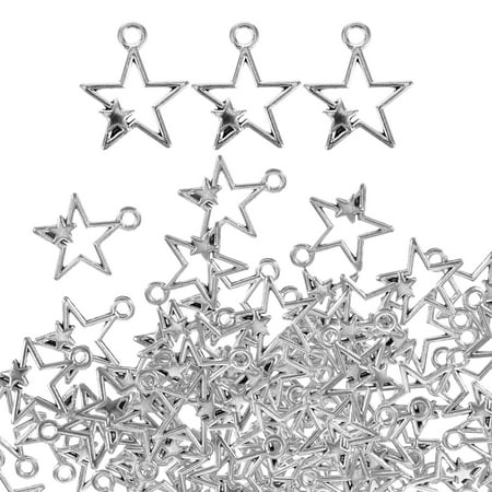 

50pcs DIY Star Pendant Necklace Earring Making Material Handcraft Use Five-pointed Star Charm