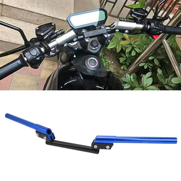 22mm Metal Universal Motorcycle Handlebar, Relieves Wrist Back Discomfort, Fashionable Sports Style, Replacement, Fits ATV, Off Road Vehicles, Bright Blue Foam Pad, Cool Look