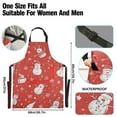 thumbnail image 3 of Yayeee Chief Kitchen Apron with Pockets for Cooking Water Resistant Unisex Adjustable Neck Strap, Red Snowman, 3 of 7