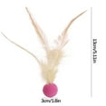 thumbnail image 4 of Interactive Cat Toys with 3 Bouncy Balls - Rubber Elastic Sports Balls for Indoor & Outdoor Play - Chicken Feather Attachments Stimulate Instincts - Safe for Cats & Small Pets UKHBMC, 4 of 9