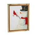 thumbnail image 2 of Evergreen Beautiful Snowman with Cardinal Hand Painted Screen Wood Frame Wall Decor - 16 x 2 x 20 Inches Indoor/Outdoor Decoration, 2 of 3