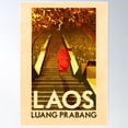 thumbnail image 2 of Travel Posters - Luang Prabang Laos Poster Wall Art, Modern Wall Decor For Living Room Bedroom, 8x12 UNFRAMED, 2 of 3
