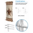 thumbnail image 3 of Texas Star Blackout Curtains, French Door Curtains for Door Window, Brown Farmhouse Country Berry Rustic Privacy Drapery for Patio/Sidelight Doors, 1 Panel with Tieback, 25 x 40 Inches, 3 of 6