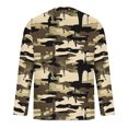 thumbnail image 7 of DeHolifer Mens Sets 2 Piece Outfits Camouflage Long Sleeve Lightweight T-Shirts and Jogging Pants Athletic Sweatsuit Khaki XL, 7 of 7