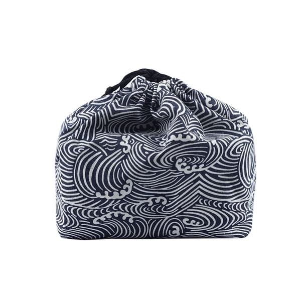 Toystoory estilo japonés bolsa con cordón bolsa de tela de algodón y lino colgante organizador elegante bolsa de almacenamiento Type5 NO5 Toystoory HA004013-05