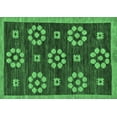 thumbnail image 1 of Ahgly Company Indoor Rectangle Abstract Emerald Green Modern Area Rugs, 2' x 3', 1 of 4