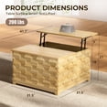 thumbnail image 2 of TOYTEXX Table Basse à Plateau Relevable avec Rangement Caché, Mécanisme de Levage Hydraulique, Plateau Coulissant, Fini Bois Moderne, 41,7 Pouces, 2 of 8