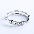 thumbnail image 2 of Anillo De Ansiedad De Rotación Libre Abierto Unisex Con Cuentas Anillos De Cuentas Giratorias Apilables Ajustables Methold AP005720-00, 2 of 6