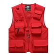 thumbnail image 3 of JAJAHO Men's Fishing Vest Summer Outdoor Work Safari Travel Photo Cargo Vest With Multi Pockets Lightweight Waistcoat, 3 of 3