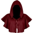thumbnail image 1 of Capa con capucha Colco Medieval Halloween rojo, 1 of 8