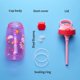 thumbnail image 5 of Botella de agua para niños Tritan de 16OZ con pajita abatible, asa de transporte flexible y botón fácil de presionar, sin BPA, muy adecuada para la escuela y la botella de agua deportiva para niños Fokelyi WMZY-490-3, 5 of 7