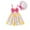 Yellow, variant on Toddler Baby Girls 2PC Outfits Dress Easter Dresses Vacation Cute StrawberrySleeveless Big Bow Dress and Soft Sun Hat Summer Flowy Beach Dresses Two Piece Sets #Yellow 3-4 Years