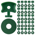 thumbnail image 1 of 50 Sets Clips Washer Set for Aluminium Greenhouse Insulation Netting Shading, Green, 1 of 5