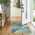 thumbnail image 2 of ODIKA 2'x3' Washable Throw Rug Abstract Creamy Gentle Motifs Crisp Printed Costal Sage That for Hallway, Study Room, Non-Slip Low Profile, Flatwoven, 2 of 7