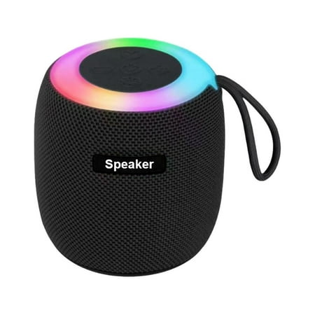 Lzobxe Portable Bluetooth Speakers Wireless Bluetooth Sound System  Colorful RGB Night Light  Outdoor Portable Mini Fabric Subwoofer Sound System  Easy To Carry  and Clear Sound Quality