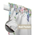 thumbnail image 6 of Swag Curtains, Spring Summer Flower Floral Sunflower Daisy Butterfly White Rod Pocket Kitchen Curtains Valances Tier Curtains Swag Valance Curtains for Bedroom Living Room 36" x 45", 2 Panels, 6 of 6