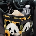 thumbnail image 6 of Panda Sunflower Car Trash Can: Foldable, with Lid, Leak-proof, Hanging Storage Bag - Trash Can for Car, 6 of 6