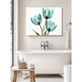thumbnail image 6 of Turquoise Aqua Tulips Wall Art for Living Room,Canvas Picture Wall Decor for Bathroom Bedroom,Spring Floral Botanical Plant Painting Artwork for Office Kitchen Hallway Dining Room Home Decor 12"x16", 6 of 8