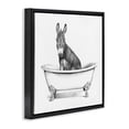thumbnail image 3 of Stupell Industries Donkey in Bathtub Sketch Animals & Insects Drawing Black Floater Framed Canvas Art Print Wall Art, 18 x 18, 3 of 9
