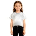 thumbnail image 2 of LYHaoo Boys Classic Striped Crewneck Tee For Kids Comfortable Casual Short Sleeve Top For Boys Summer T Shirts,Sizes 13-14 Years, 2 of 7
