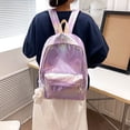 thumbnail image 3 of Personalized Embroidered Fashion Hologram Backpack Laser Shiny School Backpack Fashionalbe Simple Commuter Student Backpack green, 3 of 6