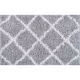 thumbnail image 3 of Jersey Shag Contemporary Diamond Silver and White Polypropylene Indoor Area Rug, 2'x3' Rectangle, 3 of 9