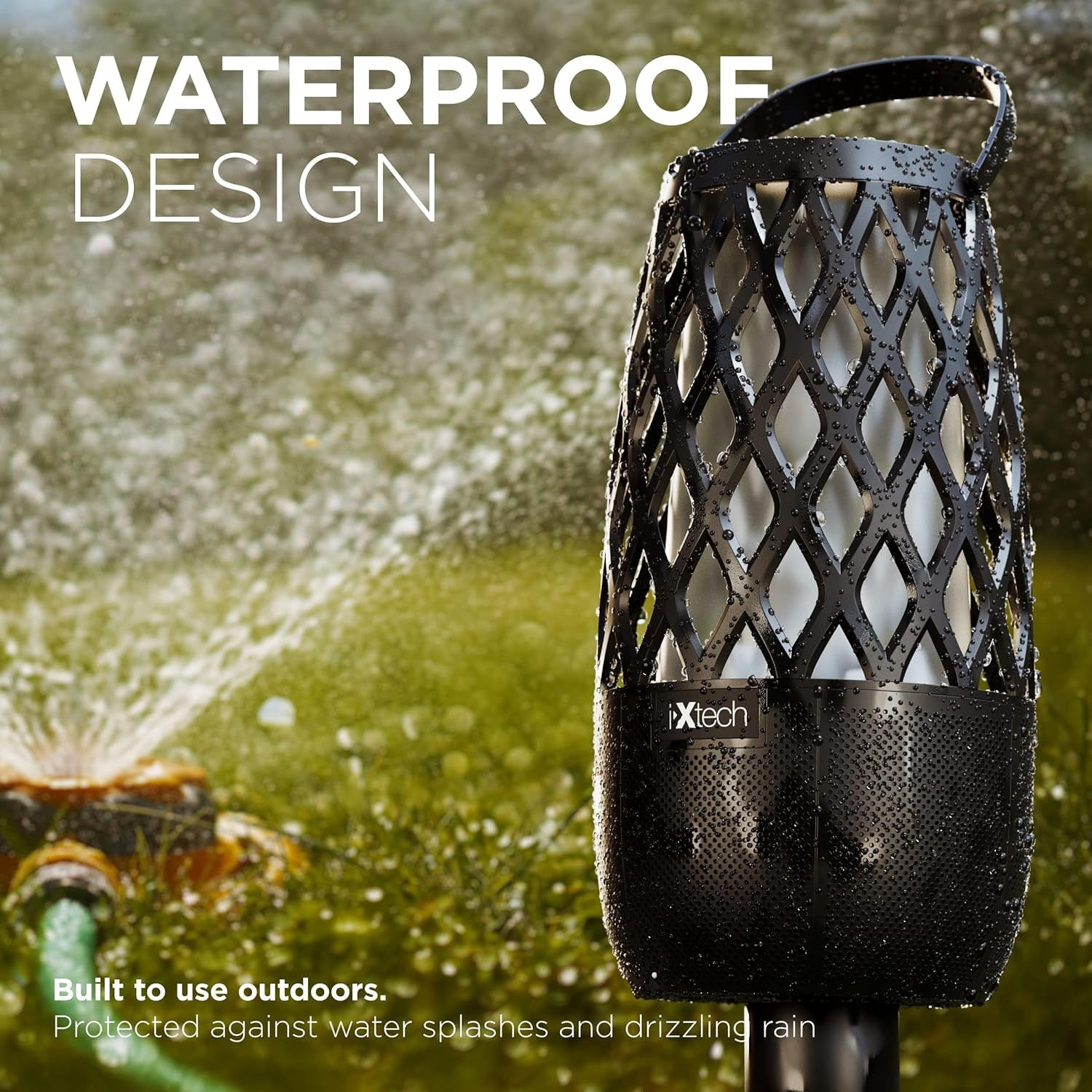 IXTECH Outdoor Bluetooth Speakers, Waterproof Portable Bluetooth Speaker Wireless with Lights, Outdoor Gifts for Dads Mom, Multi-Sync Wireless Connection, Lantern Speakers Mountable, 2 Pack