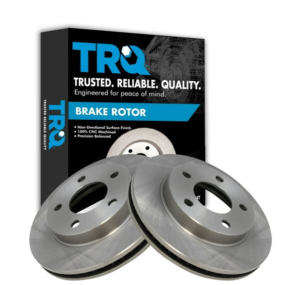 TRQ Front Disc Brake Rotor Pair Set Fits Select 6000 / 88 / 98 / Allante / Bonneville / Celebrity