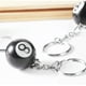 thumbnail image 4 of Llavero con colgante de bola en miniatura regalo para entusiastas del billar colgante pequeño de joyería de billar negro 8 Wosthever, 4 of 6