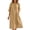Khaki, variant on CHGBMOK Plus Size Dresses for Women 3/4 Sleeve Maxi Dresses Button V Neck Loose Fit Dress with Pockets