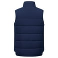 thumbnail image 2 of Chrisuno Men's Lightweight Windproof Puffy Vest Jacket Casual Stand Collar Sleeveless Padded Gilets Coats Waistcoat Navy 3XL, 2 of 5