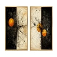 thumbnail image 2 of Designart "Circular Harmony Abstract Orange" Modern Geometric Framed Wall Art Set Of 2 - Modern Black Framed Wall Art Set Of 2, 2 of 6