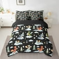 thumbnail image 2 of Feelyou Dreamy Cute Dragon Twin Bedding Sets 7-Piece for Kids, Tree Plant Botanical Bedding Comforter Set, Black Cartoon Dinosaur Reversible Sheet Sets, Lightweight Room Decor, 2 of 8