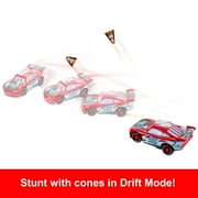 Disney and Pixar Cars Global Racers Cup Drift & Race Lightning McQueen Toy Vehicle with 2 Modes