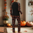 thumbnail image 4 of Womens Halloween Pajamas Set Loose Fit Crew Neck Long Sleeve Shirts And Pants Loungewear Sets Soft Lightweight Two Piece Ghosts Graphic Spooky Season Sleepwear Set, 4 of 4